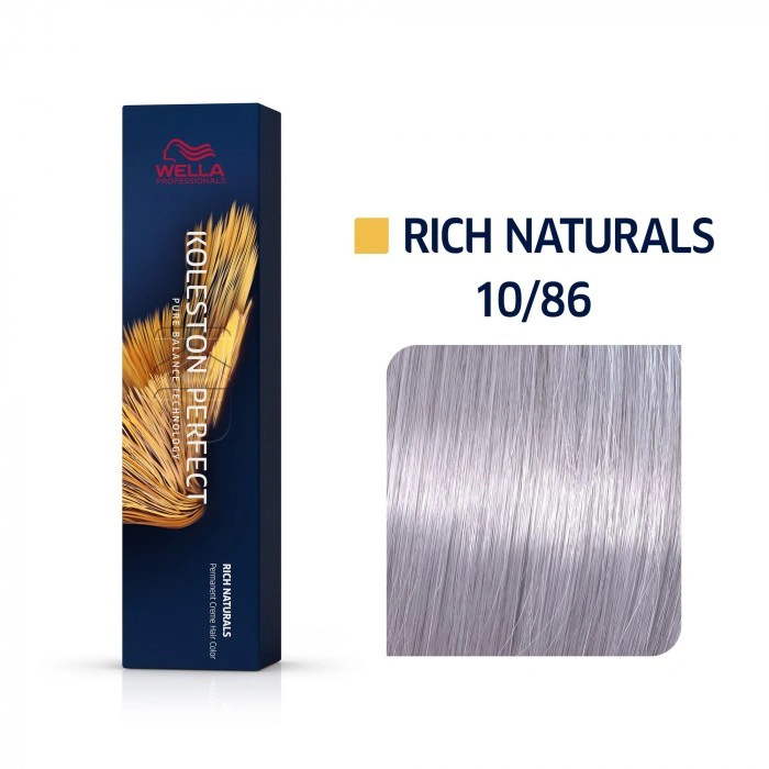 Wella Koleston Perfect Me+ Hajfesték - 10/86 - 60ml - Legvilágosabb Lilás Gyöngyház Szőke képe 1